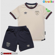 Otroške Nogometnih dresov West Ham United Gostujoči 2025-26 Kratki rokavi (+ hlače)